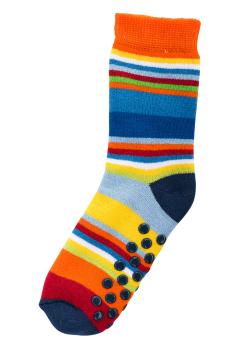 Preview: 6 Paar TippTexx 24 Kinder ABS Stoppersocken Gute Laune Ringel